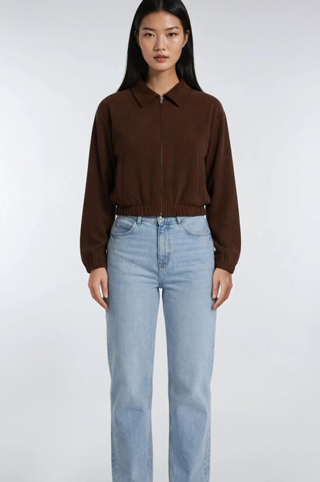Lässig geschnittene Reißverschlussjacke mit Taschen - Image 4