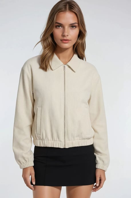 Lässige Passform Reißverschlusssjacke mit Taschen - Image 2
