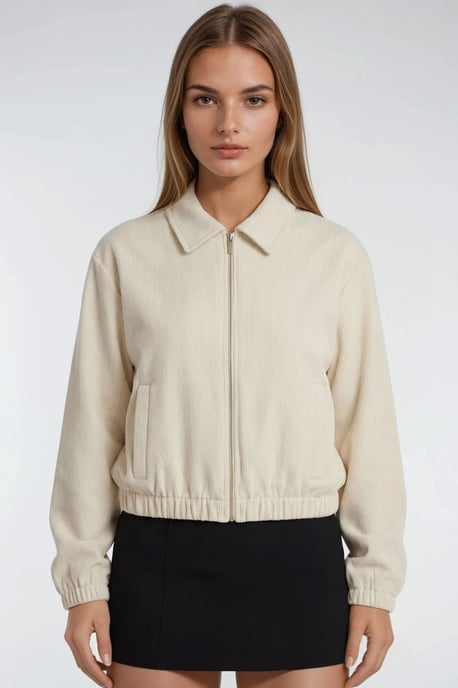 Lässige Passform Reißverschlusssjacke mit Taschen - Image 4