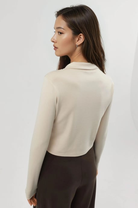 Taillierte Strickjacke mit Reißverschluss - Image 4