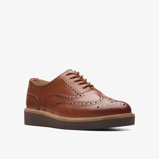 Glickly Brogue Dunkelbraune Leder Schuhe - Image 3