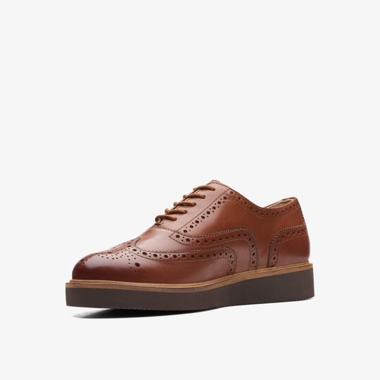 Glickly Brogue Dunkelbraune Leder Schuhe - Image 4