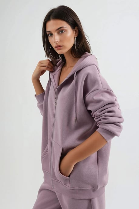 Kapuzenshirt mit oversized Reißverschluss - Image 4