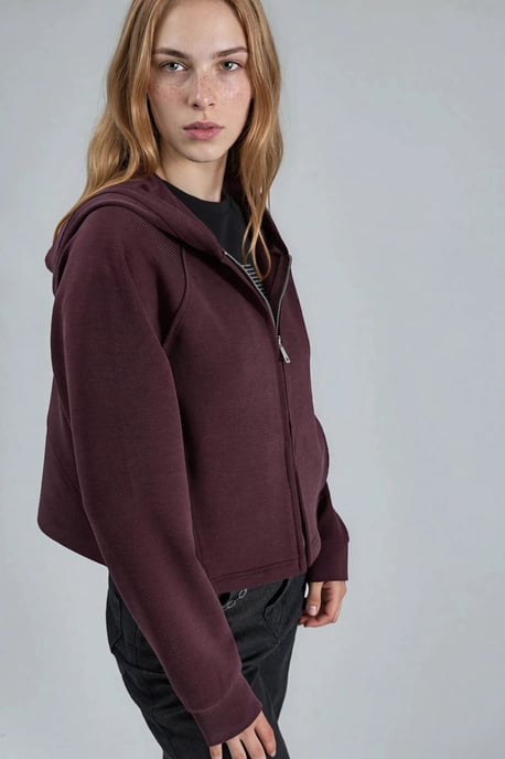 Kapuzensweatjacke mit durchgehendem Reißverschluss und Taschen - Image 3