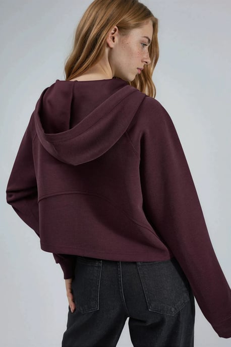 Kapuzensweatjacke mit durchgehendem Reißverschluss und Taschen - Image 4