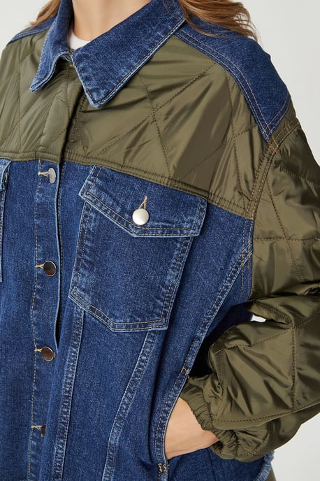 Knopfleiste Jeans-Cropjacke - Image 6