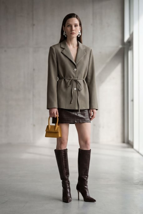 Blazerjacke mit Bindeband aus Krepp - Image 2