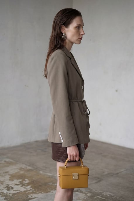 Blazerjacke mit Bindeband aus Krepp - Image 3