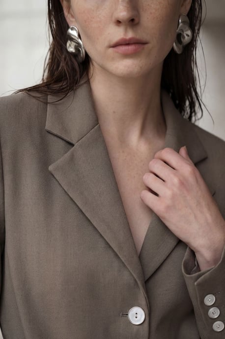 Blazerjacke mit Bindeband aus Krepp - Image 5