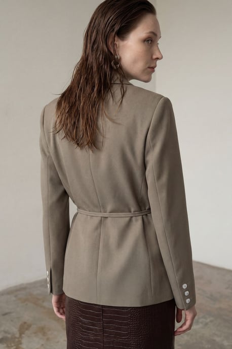 Blazerjacke mit Bindeband aus Krepp - Image 6