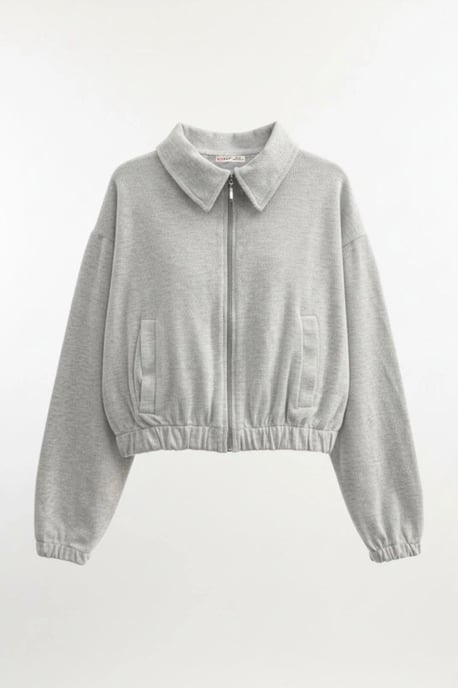 Lässig geschnittene Reißverschlussjacke mit Taschen - Image 5