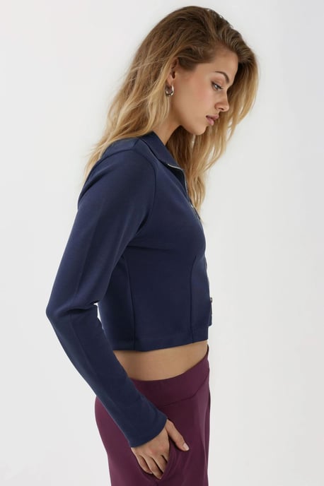 Taillierte Strickjacke mit Reißverschluss - Image 4