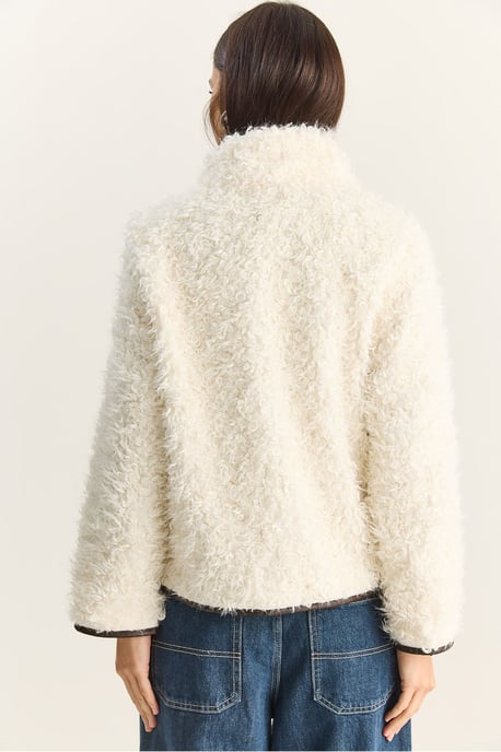 Fauxleder-Beschichtete Plüschjacke - Image 6