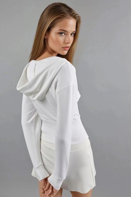 Kapuzenshirt mit langen Ärmeln und Reißverschluss - Image 2