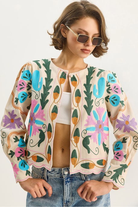 Blumenmusterjacke - Image 1