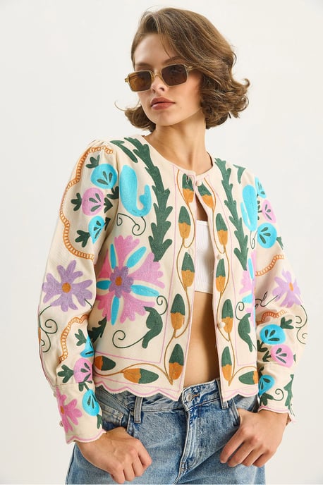 Blumenmusterjacke - Image 3