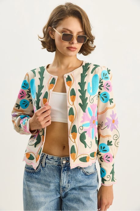 Blumenmusterjacke - Image 4