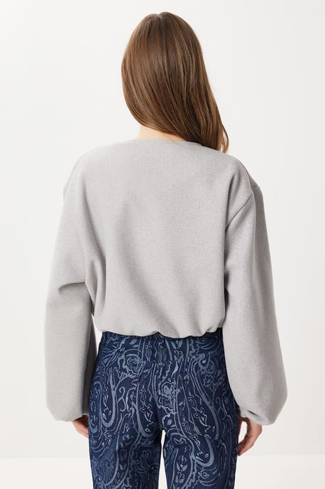 Strukturierte Crop-Jacke mit Reißverschluss - Image 5