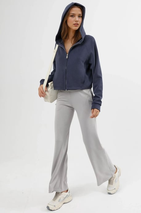 Kapuzensweatjacke mit durchgehendem Reißverschluss und Taschen - Image 4
