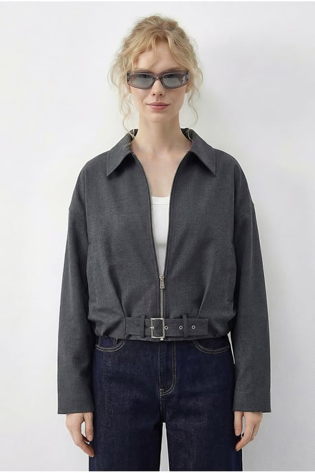 Gürtel-Übergroße Bomberjacke - Image 3
