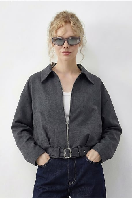 Gürtel-Übergroße Bomberjacke - Image 4