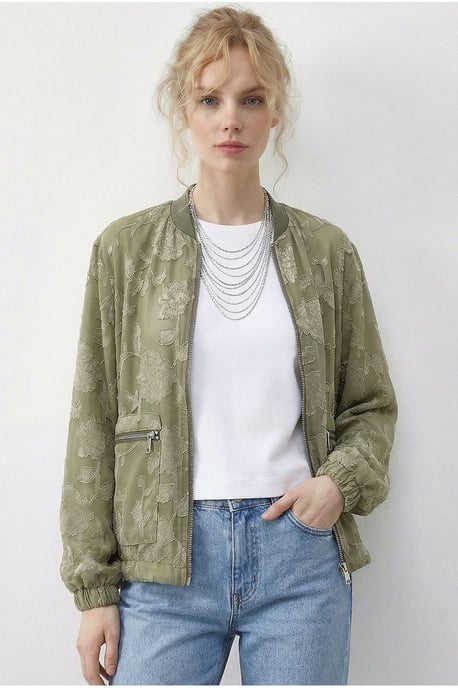 Blumen Oversized Bomberjacke - Image 3