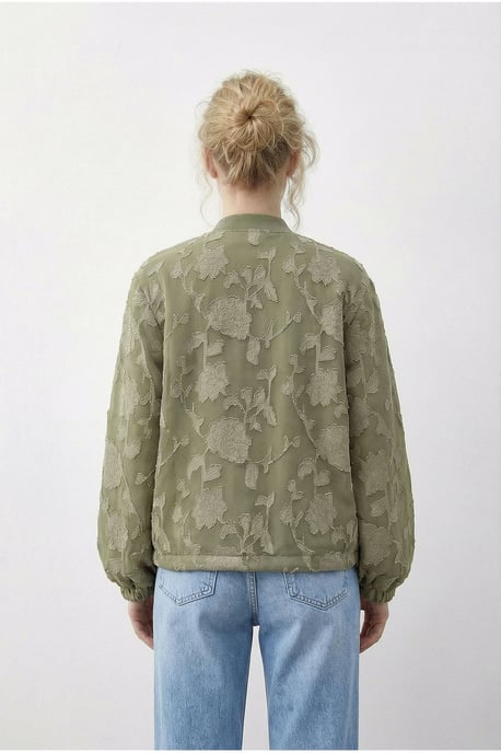 Blumen Oversized Bomberjacke - Image 5