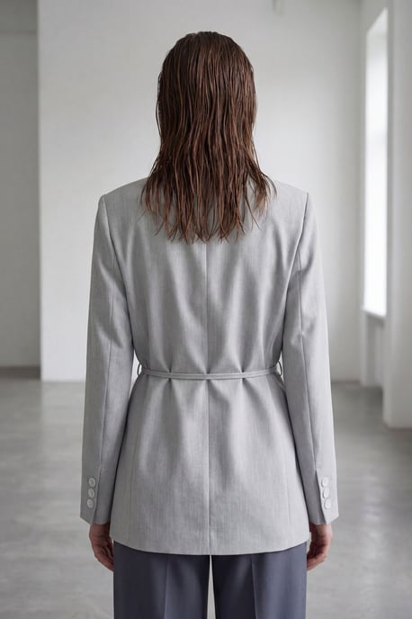 Blazerjacke mit Krawattendetail aus Crepe - Image 5