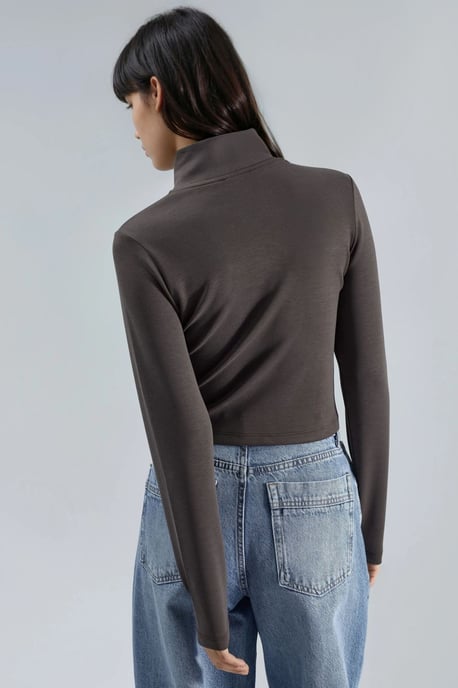 Taillierte Strickjacke mit Reißverschluss - Image 3