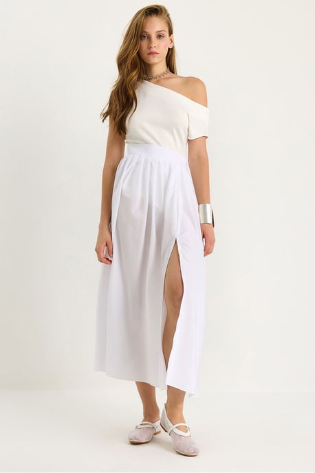 Hoch geschnittener Maxi-Rock mit Schlitz - Image 1