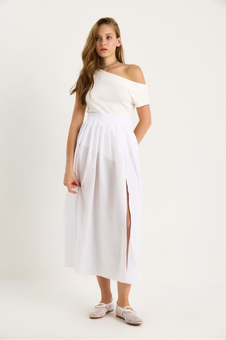 Hoch geschnittener Maxi-Rock mit Schlitz - Image 2
