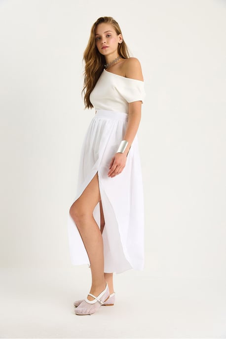 Hoch geschnittener Maxi-Rock mit Schlitz - Image 4