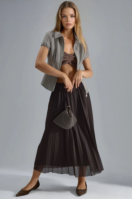 Mid Waist Tüll Maxi Rock - Image 4