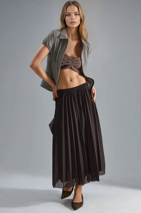 Mid Waist Tüll Maxi Rock - Image 6