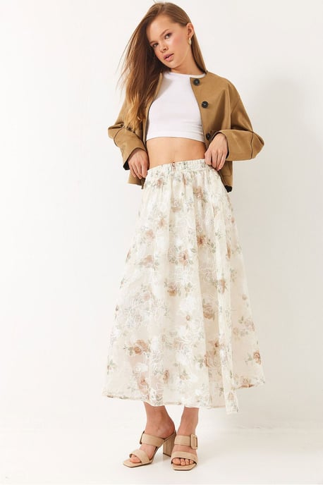 Blumenkleid Maxi Rock mit Futter - Image 1
