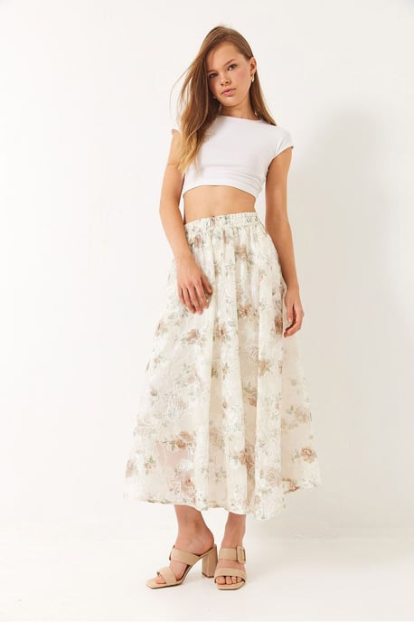 Blumenkleid Maxi Rock mit Futter - Image 3