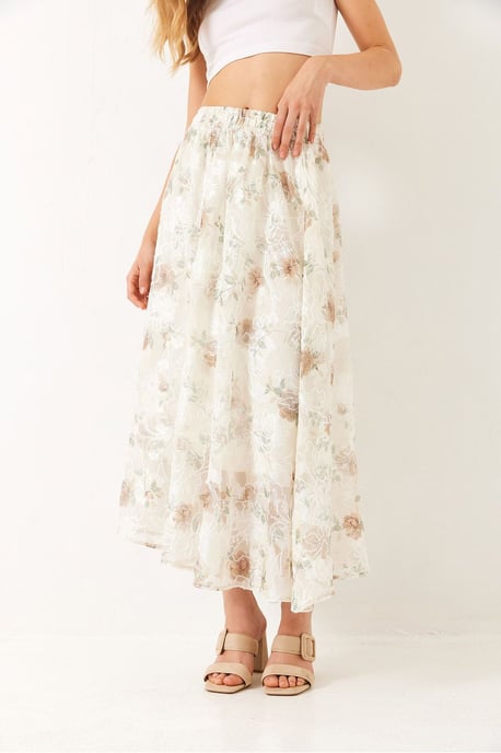 Blumenkleid Maxi Rock mit Futter - Image 4