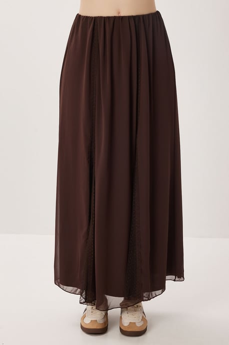 Hoch taillierter Maxi-Rock aus Chiffon - Image 4