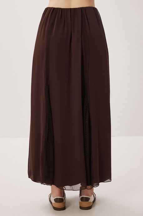 Hoch taillierter Maxi-Rock aus Chiffon - Image 6