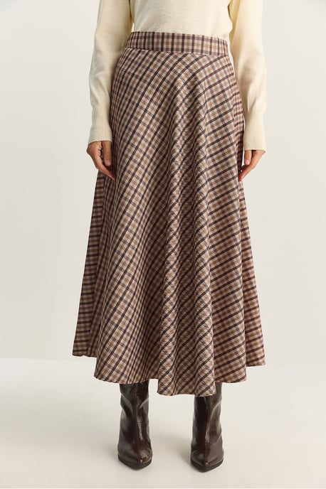 Kariertes Hochgeschnittenes Maxikleid - Image 6