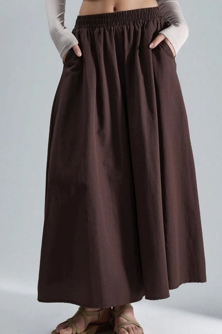 Maxi-Rock mit elastischem Bund und Taschen - Image 1