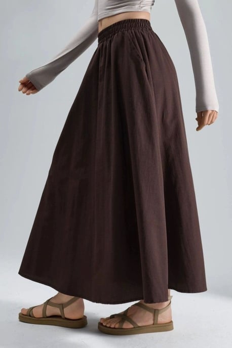 Maxi-Rock mit elastischem Bund und Taschen - Image 2