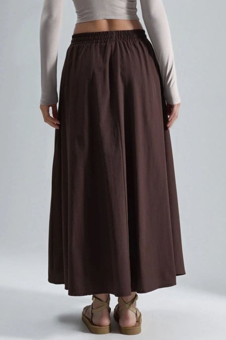 Maxi-Rock mit elastischem Bund und Taschen - Image 3