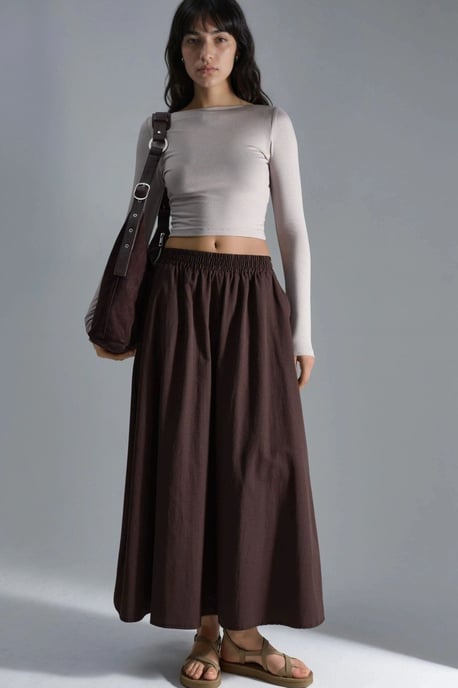 Maxi-Rock mit elastischem Bund und Taschen - Image 4