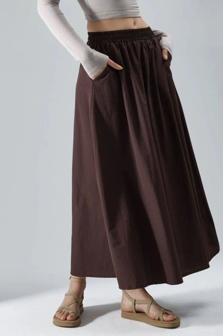 Maxi-Rock mit elastischem Bund und Taschen - Image 5