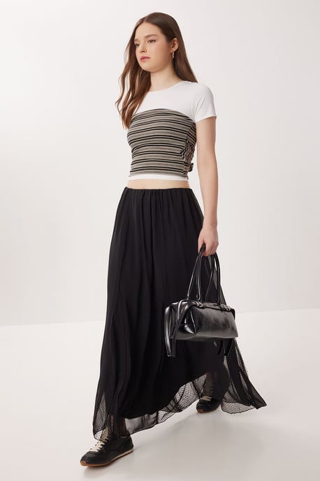 Hochtaillierte Maxiröcke aus Chiffon - Image 3