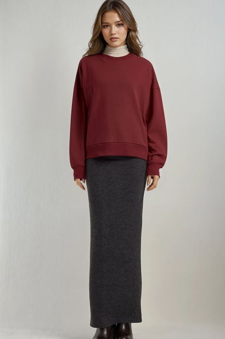 Elastischer Taillenshirt aus weichem Textil mit Schlitz - Image 6