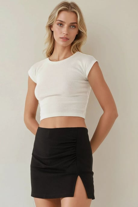 Mini-Skort mit Drapiertem Detail - Image 4