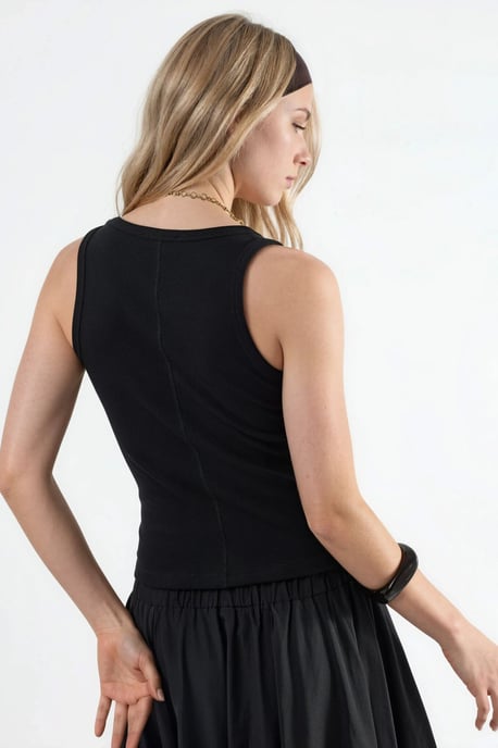Ärmelloses U-Hals Modal Baumwolle Tanktop - Image 3