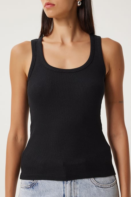 Fitted U-Kragen Gestricktes 2er-Pack Tanktop - Image 2